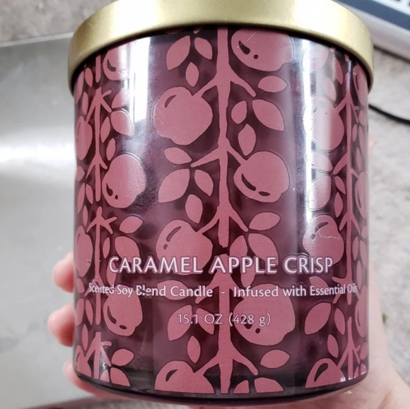 Opalhouse Warm Apple Crisp Soy Wax Candle 15oz - Picture 2 of 3